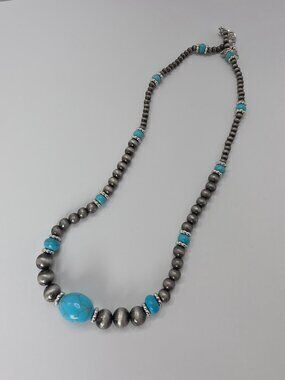 Western Style Navajo Necklace Simulated Tribal Handmade Ethnic Jewelry